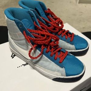 Nike Blazer High Neo Turquoise Midnight Navy Cement 317808-411 Womens Size 6